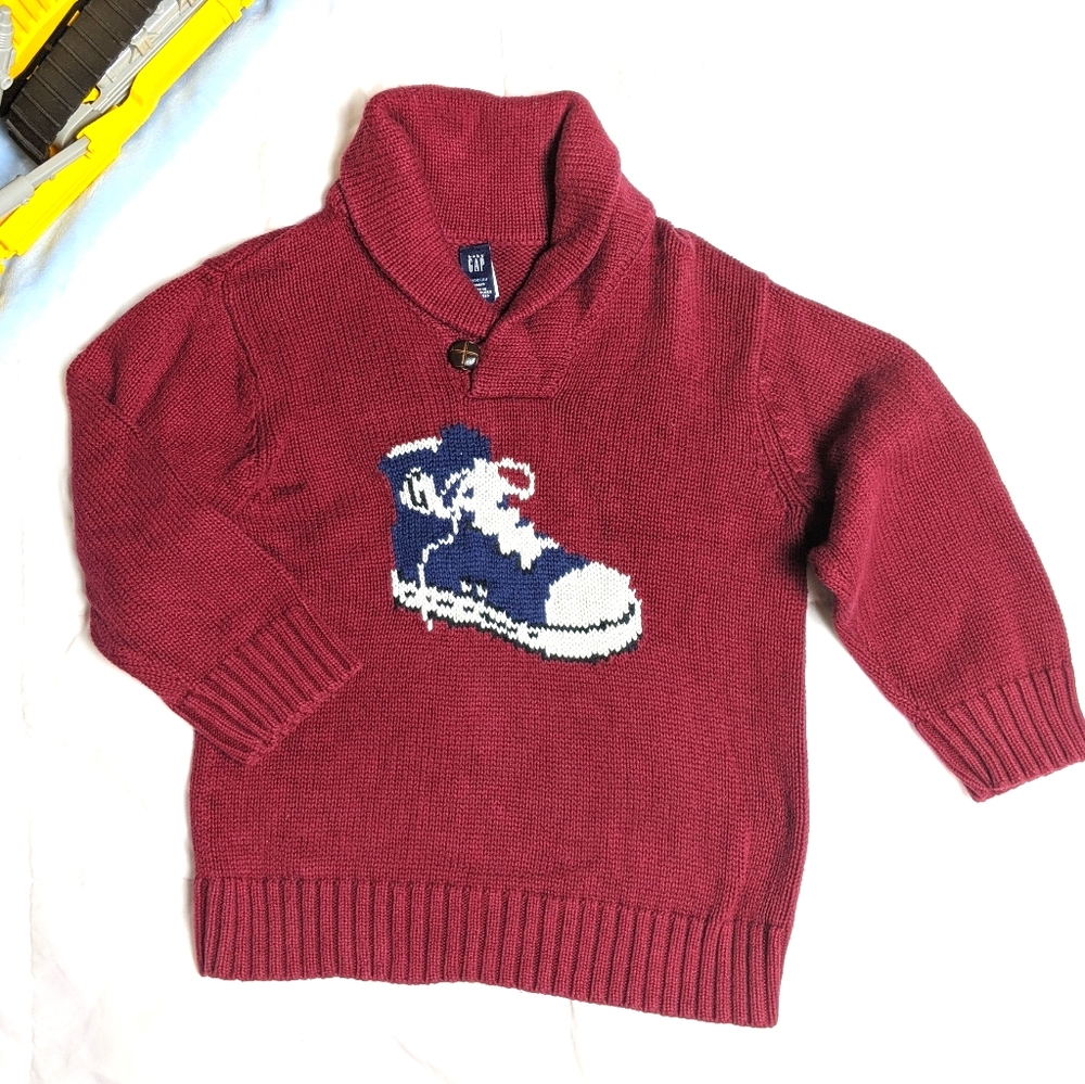 Gap Baby Toddler Kint Sweater 3t Burgundy